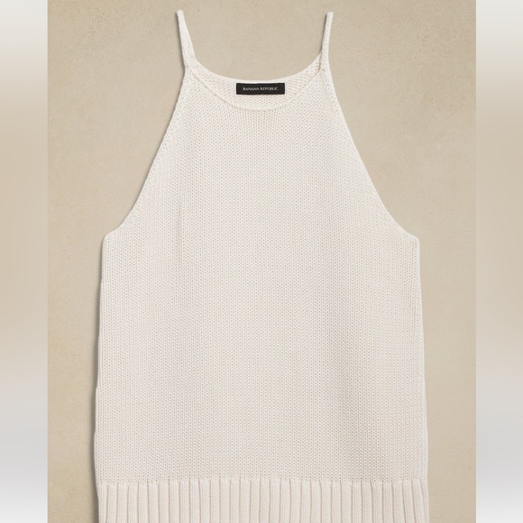 NWT BANANA REPUBLIC COTTON-SILK SWEATER TANK - Picture 6 of 6